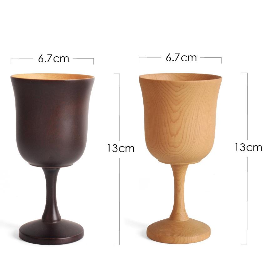 Wooden Handmade Wine Glasses Retro Dinnerware Goblet Vintage European Style Spirit Vodka Champagne Glasses Bar Home Decor