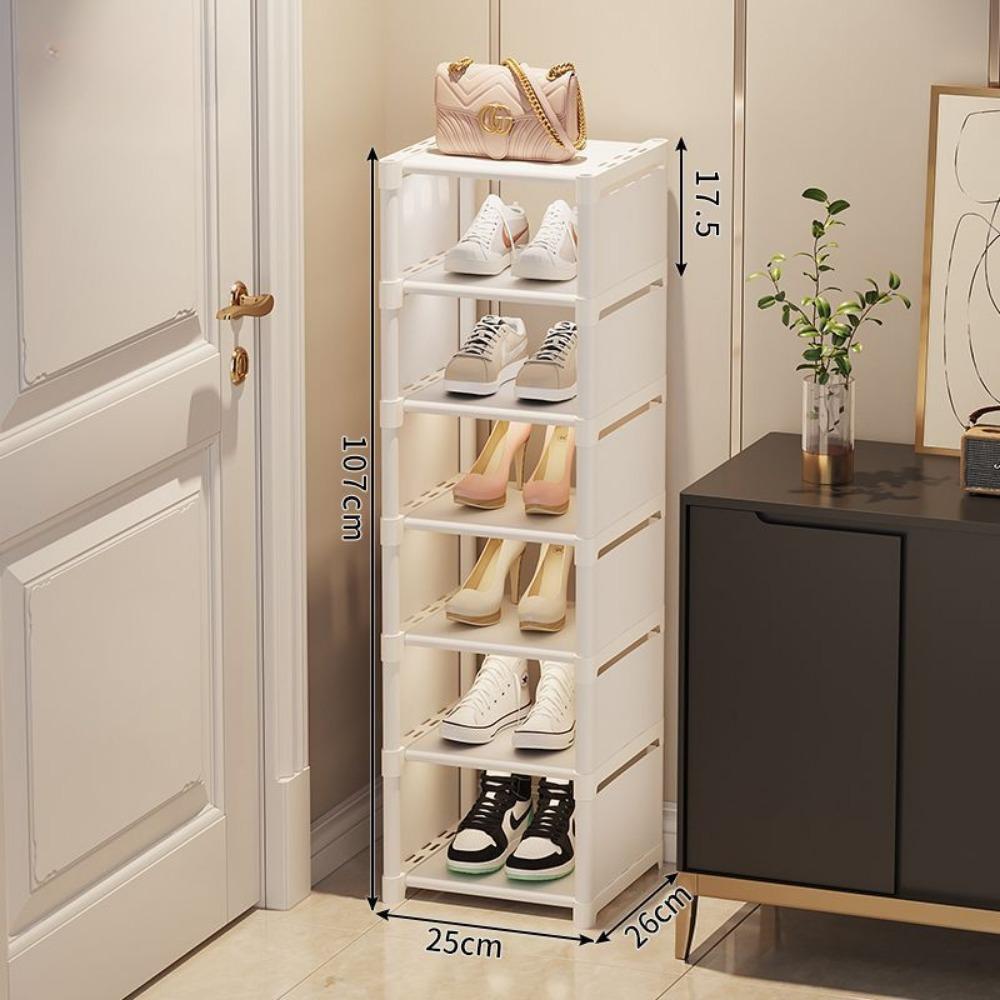 Multiple Layers Shoe Rack Saving Cabinet Stackable Adjustable Shoe Organizer Shelf Organizer For Wall Corner Space Saving Rack