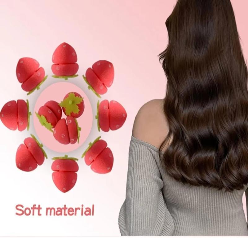 6/12/18/24 יחידות מסלסלי תות DIY גלילי ספוג מסלסלי שיער קופצניים מסלסל שיער לראש שיער ארוך כלי עיצוב שיער