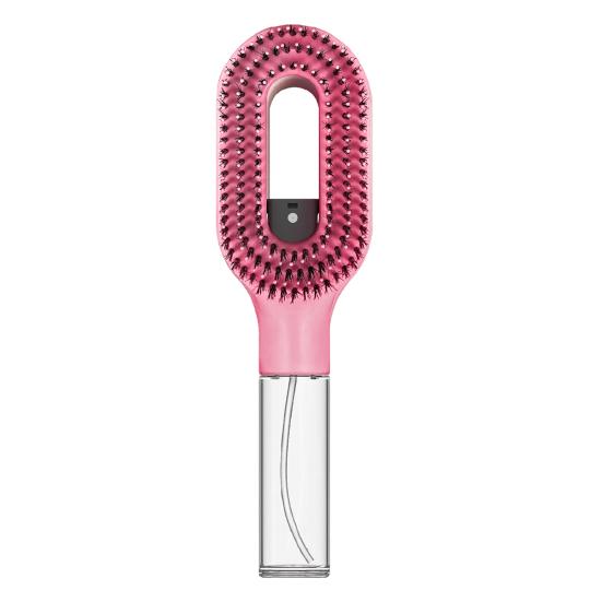 

2-In-1 Misting Hair Brush with Built-In Water Spray Curly Wavy Straight Hair Detangling Wet Dry Hairbrush Travel Friendly Anti-Frizz Hair Comb розы красного