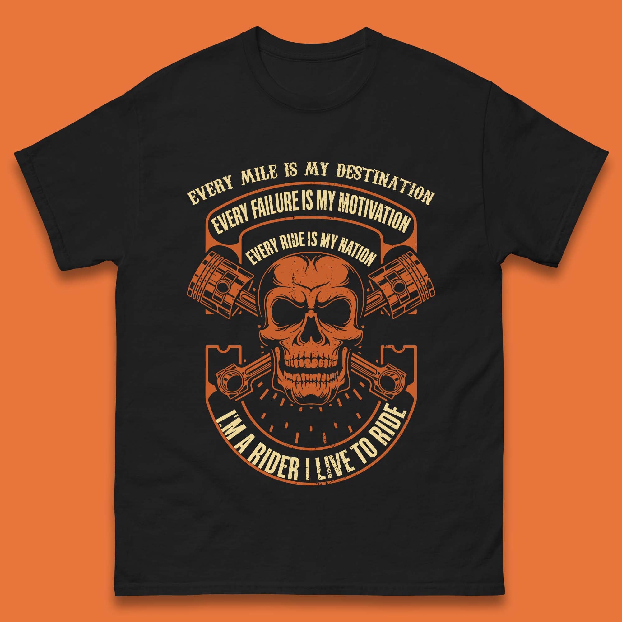 I m A Rider I Live To Ride Mens T-Shirt Womens Tops Tees S