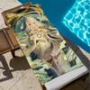 Genshin Impact Zibai Handtuch Strand Schnelltrocknend Weich Poolhandtücher Geschenk für Reise Fitnessstudio Dusche Camping Sport