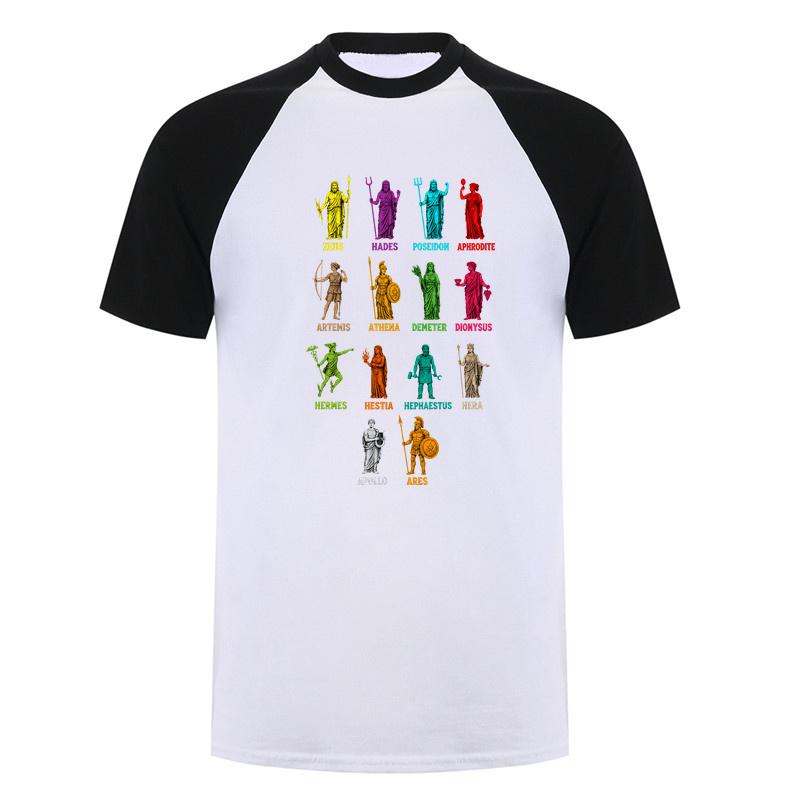 Greek Mythology Gods Of Greece T Shirt Colorful Ancient Gods Graphic Tshirts Unisex Vintage Style Da817