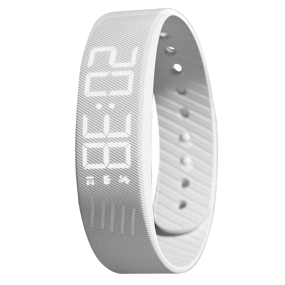 Adjustable Band Vibrating Alarm Wristband LED Digital Display Silent Wrist Shock Bands Travel Use