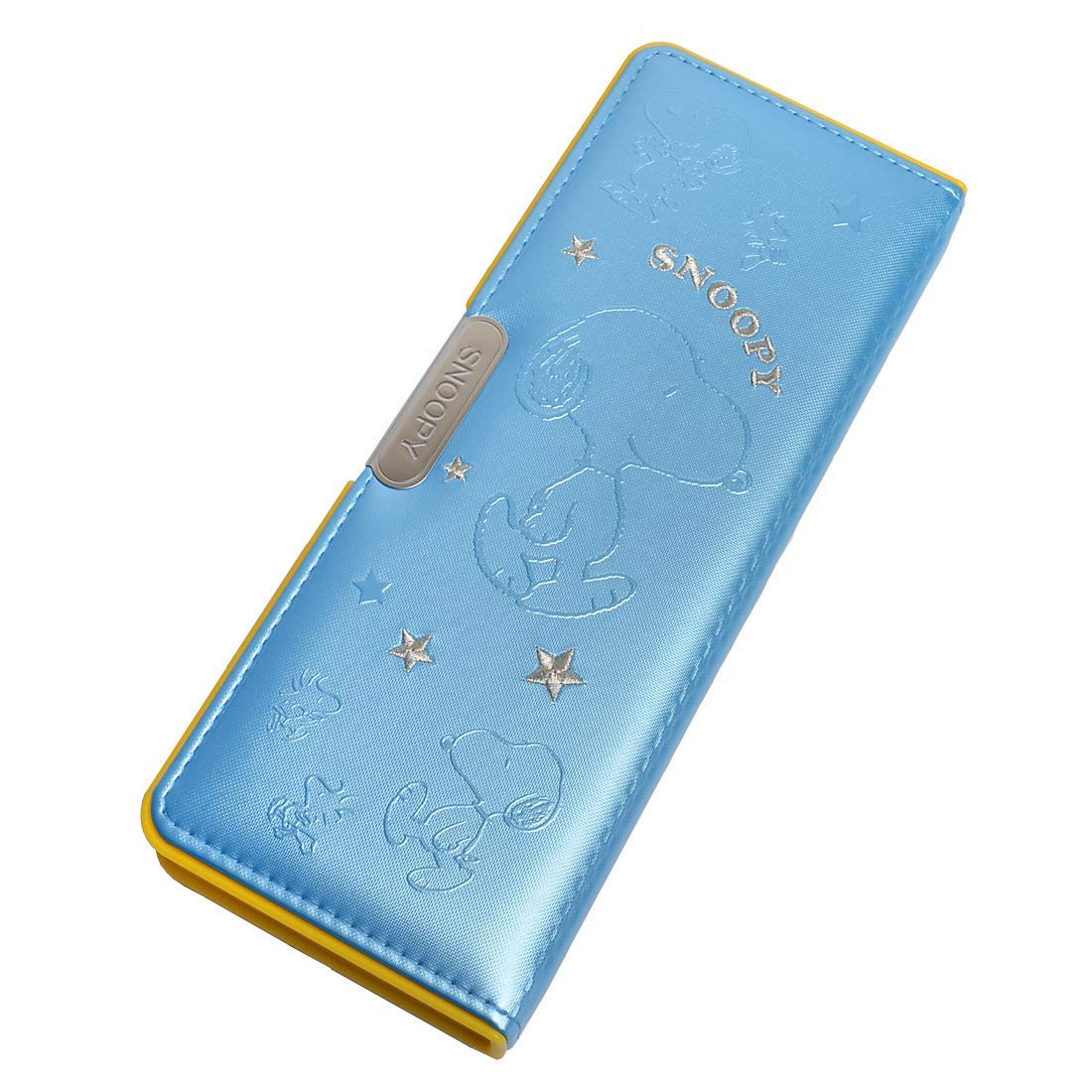 

Kutsuwa Snoopy Pencil Case with Sharpening, 2-Door, Light Blue and Yellow, 602SQ