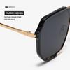Double Bridge Sunglasses Oversized Polygonal Frame Fashion-Forward UV400 Shades Retro Modern Unisex Sun Glasses for Streetwear Outdoor