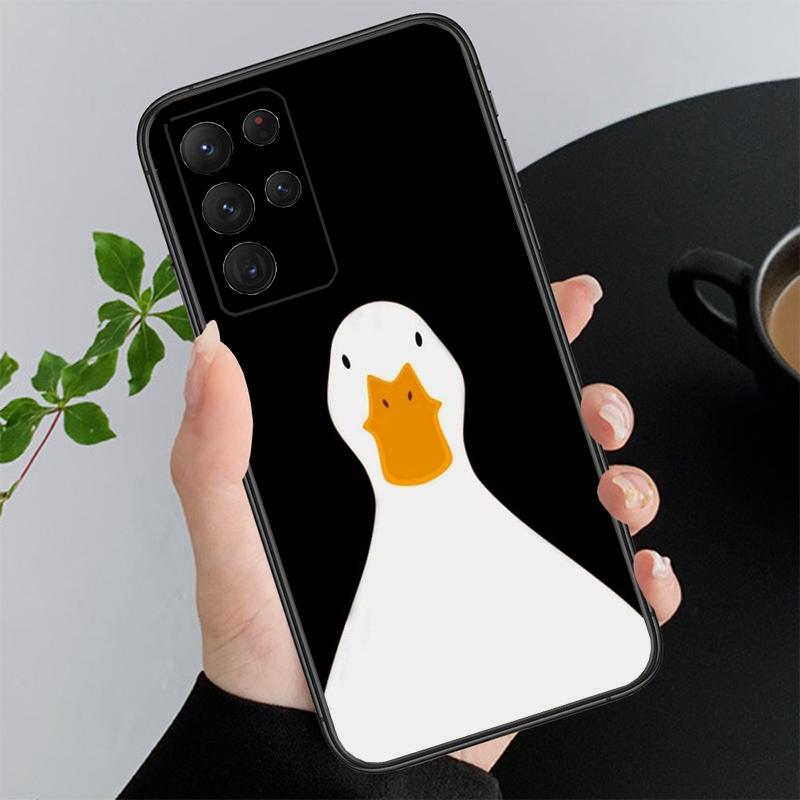 Cartoon Duck Phone Case For Samsung A15 A35 A55 A52 A53 A54 A33 A34 A25 A05S A16 A14 A05 A13 M15 M55 M35