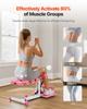 Deep Squat Machine, Adjustable Glutes Trainer Machine with 3 High-Strength Resistance Bands, Folding Core Leg & Glutes Exercise Trainer, Push Up