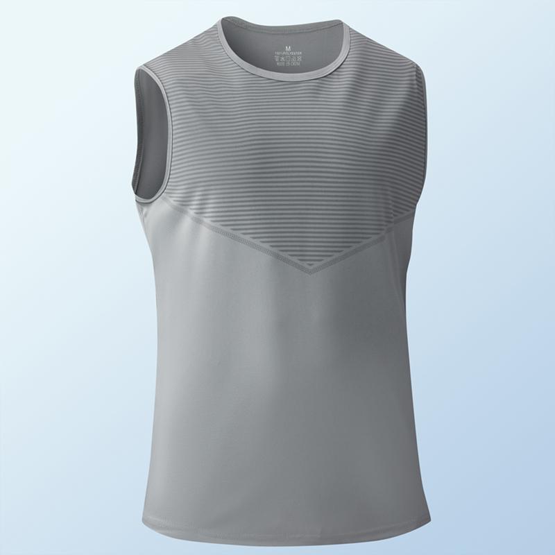 Gradient Gym Vest Men Outdoor Comprehensive Training Sleeveless T Shirts Men High Elasticity Sweat Absorbing Quick Dry Tank Tops