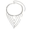 Rhinestone Feet Multi-Layer Fringed Beach Vacation Fashion Simple Anklet Anklet Anklet