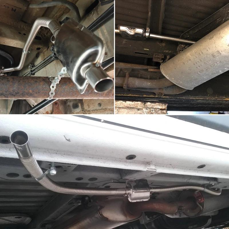 60-300cm Inox Eșapament Toba de Eșapament Amortizor Coliere Suport Furtun Ventilație Gaze Țeavă Portabilă Silențios Pentru Aer Diesel Kit Încălzitor Auto