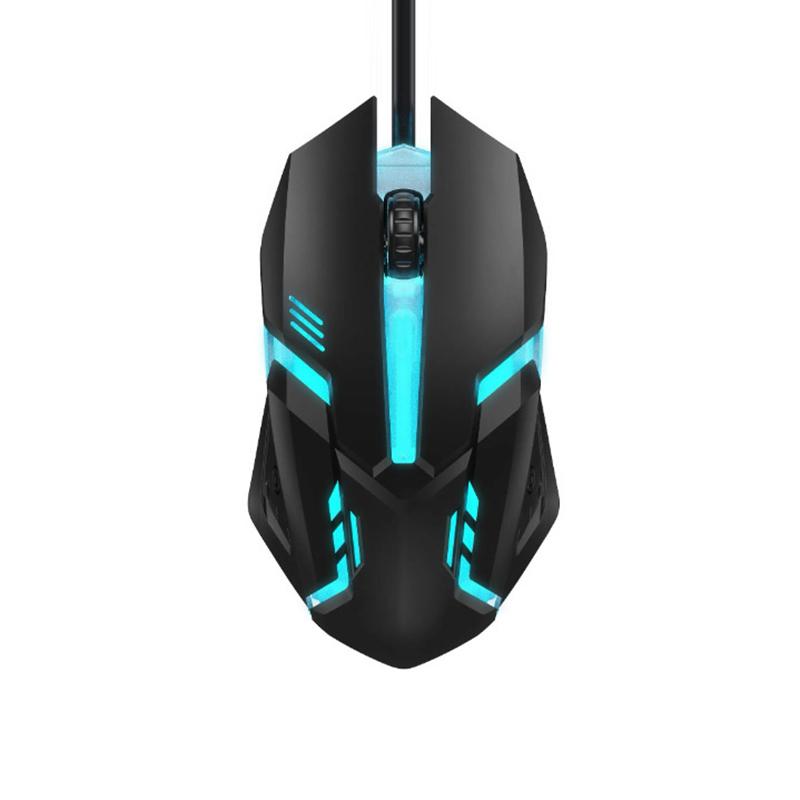 1pc Sports LED Luminous Backlit Wired Mouse USB Wired For Desktop Laptop Mute Office Computer Gaming Mouse