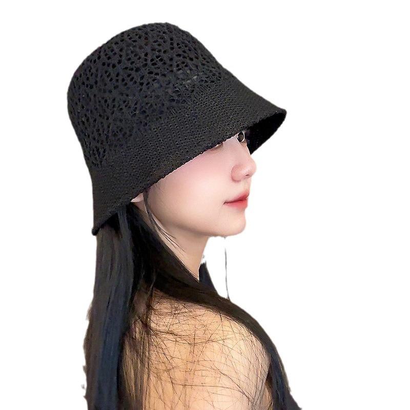 Women's Summer Straw Bucket Hat Travel Sun Protection Fisherman's Hat for Beach Vacations and Casual Beach Wear