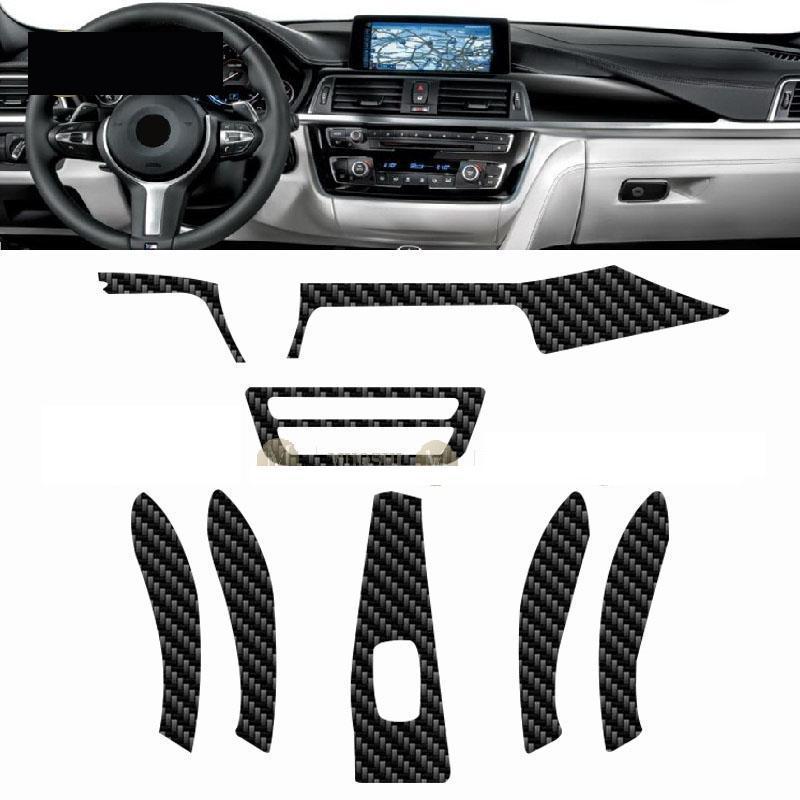 For BMW F30 F31 F34 GT 2013-2018 Car Interior Carbon Fibre Film 5D PET Center Console Anti Scratch Resist Film Accessories Refit