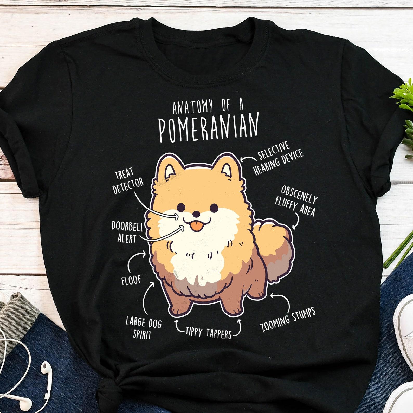 Orange Pomeranian Shirt, , Funny Dog Lover Gift, Cute Pom T-shirt, Pomeranian Tshirt, Pet Tee, Pomeranian Mom, Dog Dad, Dog Anatomy 100