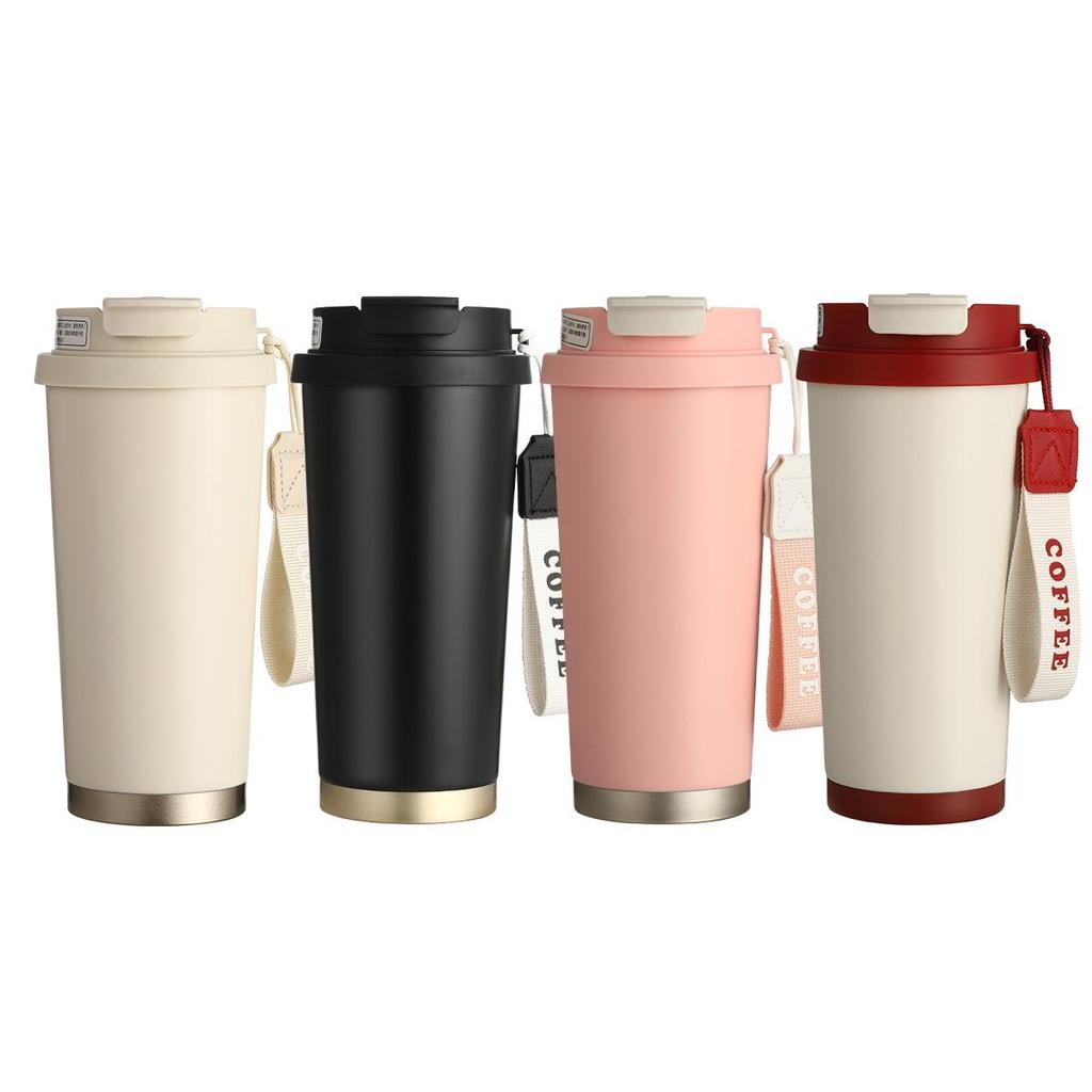 Liljeblomma 316 Rostfritt Stål Isolerad Kaffetermos med Sugrör och Anpassad Logotyp