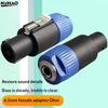4 Pole Speaker Cable Plug to 65mm Converter Male to 14 Inch TS Female Adapter for Amplifiers and Large PA System