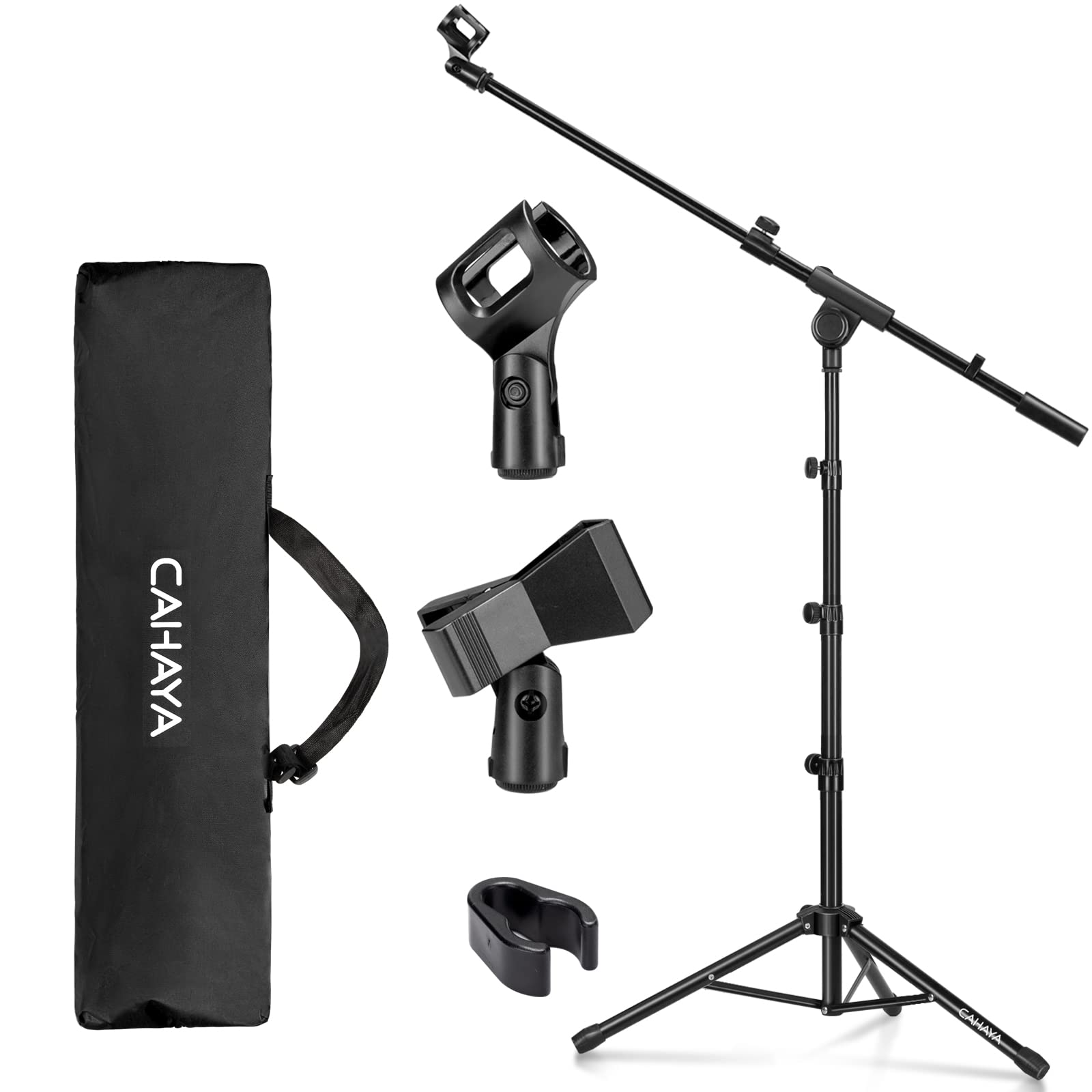 

CAHAYA [Latest 2-way specification with clip] Microphone stand, straight boom, maximum 218cm, carrying bag included, 1.5kg body, 360° height