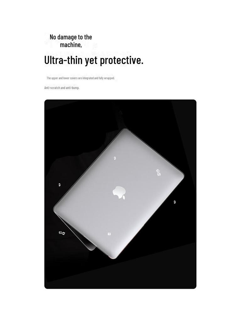 Biaz Şeffaf Kristal Koruyucu Kılıf MacBook Air M1 için (2020)