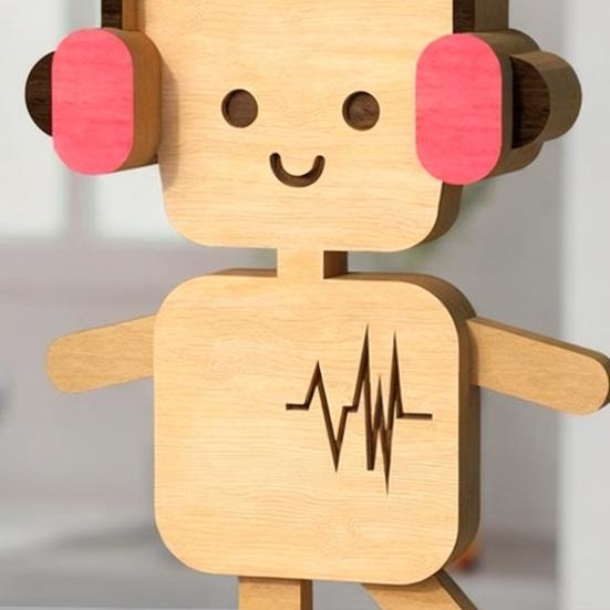 Drewniany Ozdoba Mężczyzna na Walentynki Ręcznie Robiona Wiejska Rustykalna Figurka Robota dla Pary