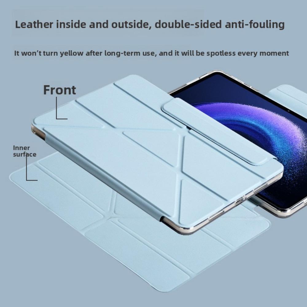 Leather Case for Xiaomi 7sPro Pad6 Pro Transparent Cover with Stylus Holder 11.2Y Foldable 6S Tablet