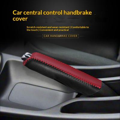 Universal Car Handbrake Cover Leather Hand-stitched Brake Lever Decorative Protective Cover