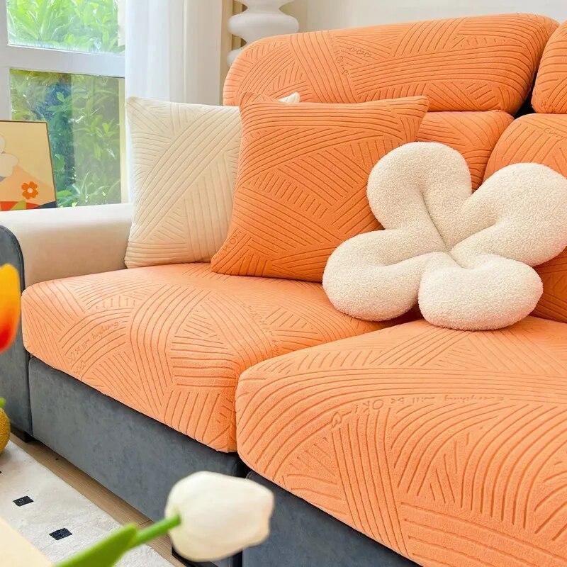

Новый жаккардовый чехол для дивана, эластичный однотонный чехол для подушки на сиденье дивана, защита для мебели, защита от пыли, угловая секция, чехол для гостиной Headrest cushion(S)