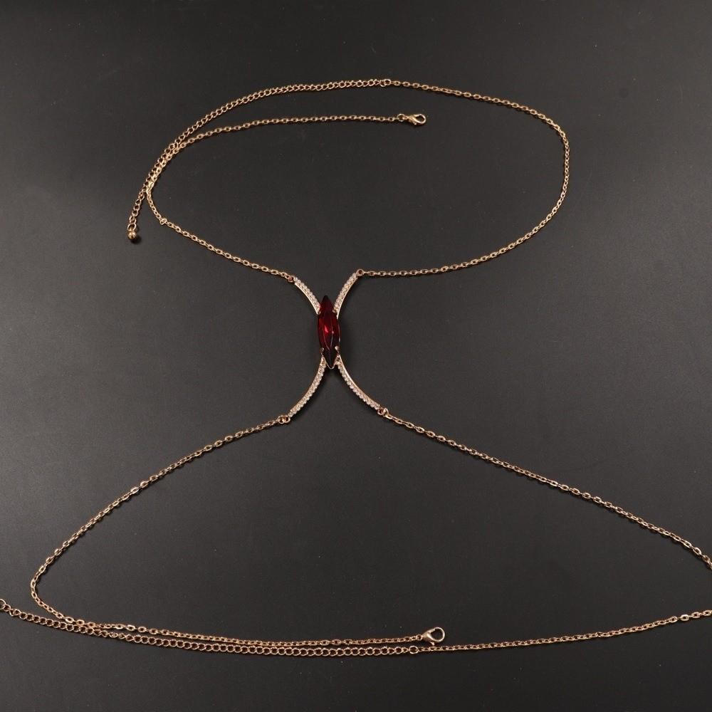 Demon Eye Chest Support Body Chain Rhinestone Breast Chain Hip Hop Bra Chest Chain Girls