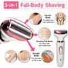 4 In 1 Electric Razor for Women Shaver Lady Shaver Body Hair Trimmer for Armpit Bikini Arm Leg Face Mustache Portable Painless