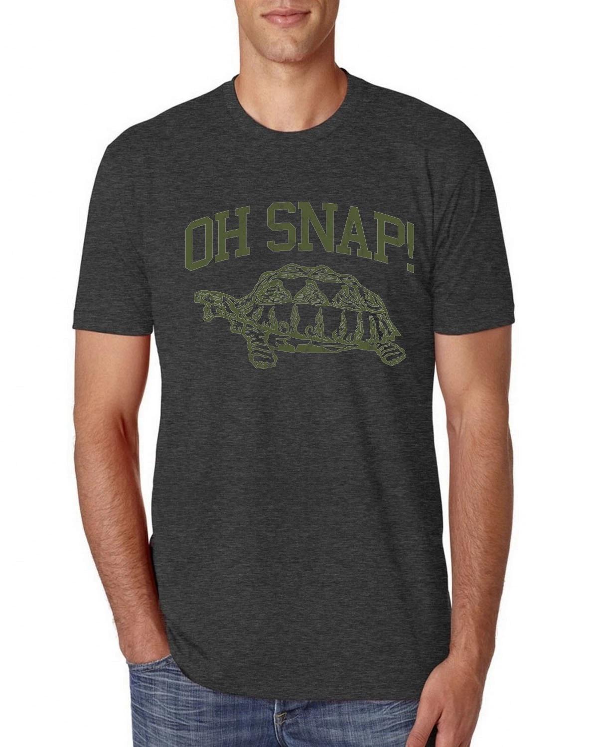 Oh Snap! Funny Animal Pun Turtle Mens Premium T- Shirt XL