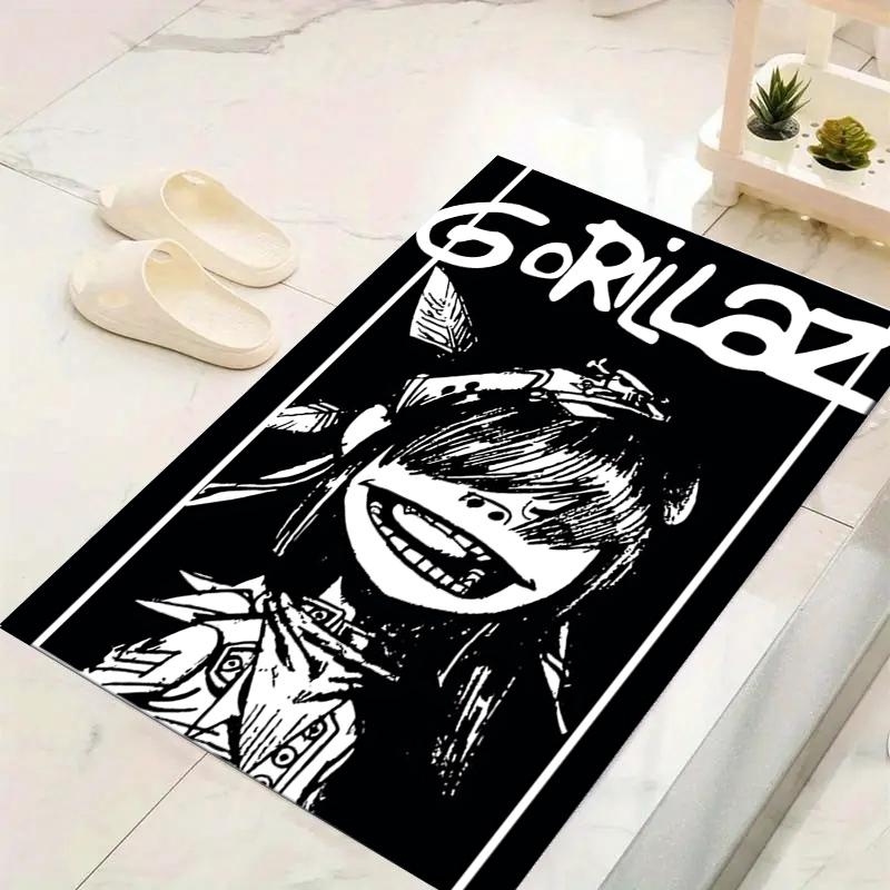 1Pc Gorillaz Artistic Fusion Rug Office Carpet Indoor Outdoor Doormat Nonslip Soft Comfortable Living Christmas Halloween Xmas Gift D924378
