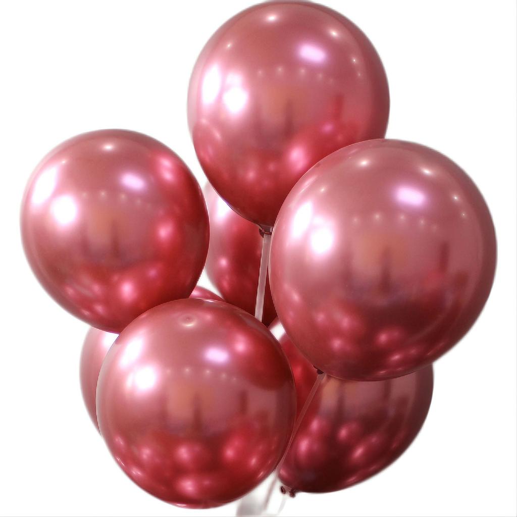 12inch 2.8g Chrome Thickened Metal Balloons Pack for Birthday Wedding Party Backdrop Decoration Bulk Balloon Decoration 50pcs