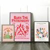 Abstract Feminist Color Letter Art Poster Canvas Prints Fashion Minimalist Modern Bedroom Wall Art Painting Decor