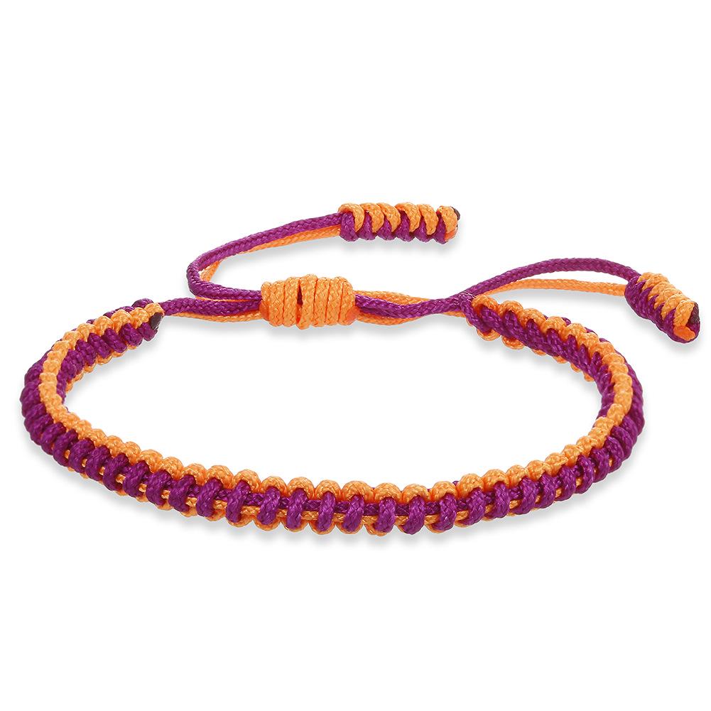Women's Two-Color Ethnic Knot Bracelet: High-End Handwoven Jewelry