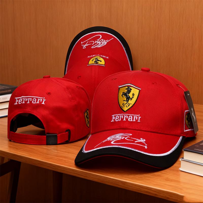 Stickerei Abzeichen Baseballkappe Herren Damen Hut Sonne Outdoor Sommer Sportkappen Verstellbar Für Ferrari 458 488 599 612 FF F12 Roma
