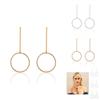 Stylish And Trendy Geometric Alloy Earrings Minimalist Metal Circle Hoops For Fall 2021