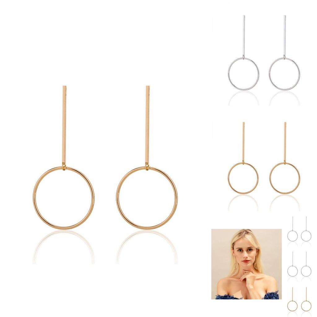Stylish And Trendy Geometric Alloy Earrings Minimalist Metal Circle Hoops For Fall 2021