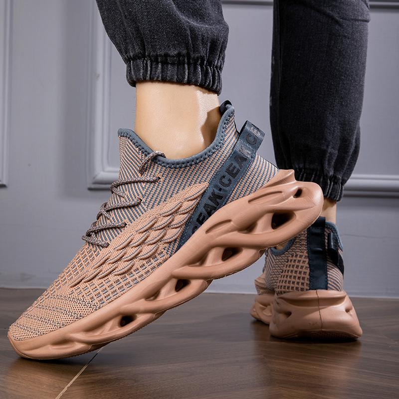 MAEDEF Men's Running Shoes Anti-slip Sneakers Classic Outdoor Jogging Breathable Mesh Lightweight Shock-absorption Casual Shoes