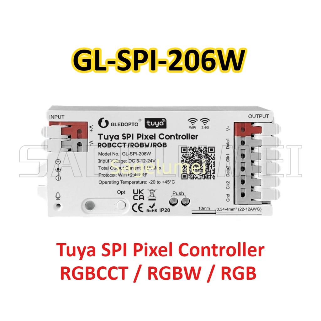 SPI Tuya Digital LED Controller WiFi Smart Life App Control Digital for RGBCCT RGB RGBW Pixel Strip Lights DIY Music GLEDOPTO
