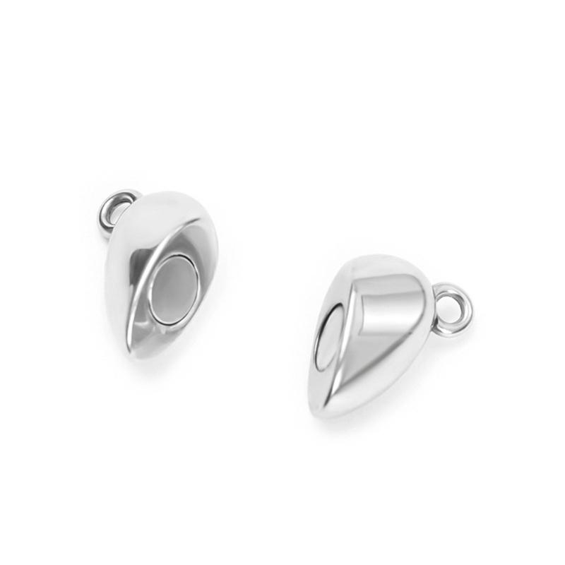 Magnetic Heart Clasp for Jewelry Making Stainless Steel Sturdy Fastening Solution Bracelet Necklace Gifts for Couples