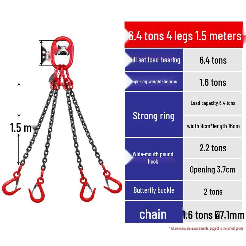 Crane Hook with Chain Sling & Ring for Rigging and Lifting