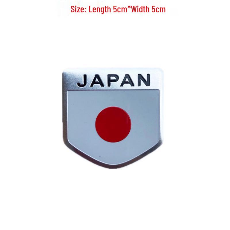 Aluminum Alloy National Flag Car Body Decals - Decorative Stickers for Car Modifications