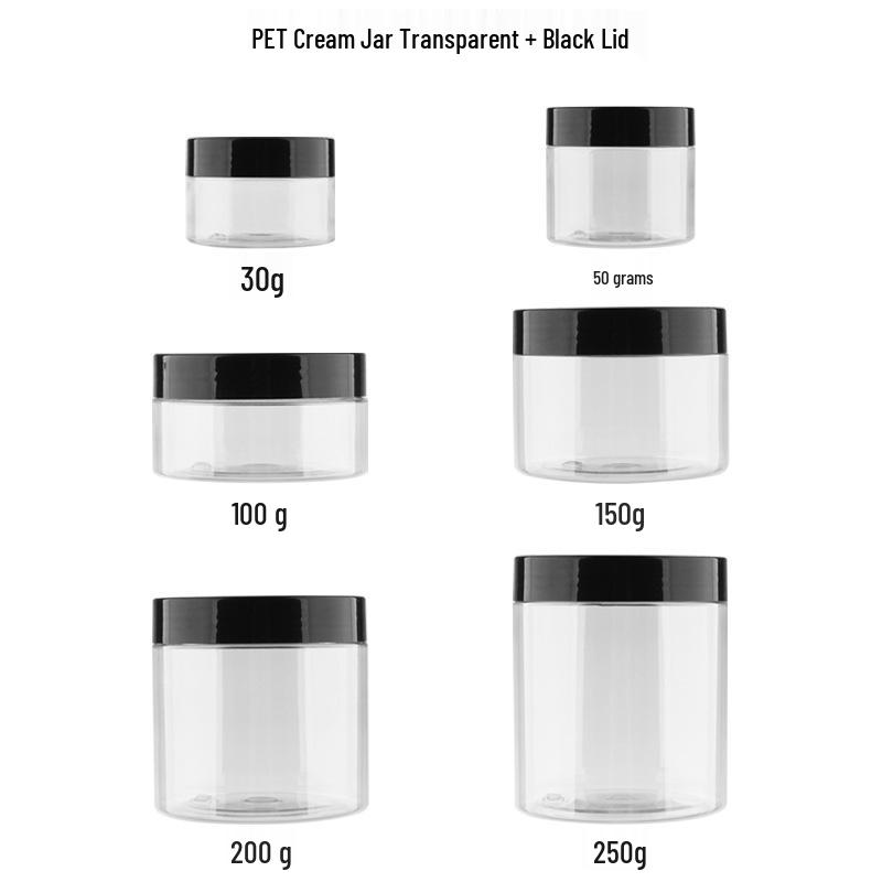 PET Transparent Wide-Mouth Cream Jar for Masks