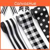 Unique European Style Black And White Ribbon With Stripes And Dots For Crafts