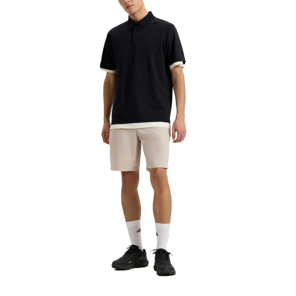 adidas Polo Shirts Men's Black Polo Collar Moderate