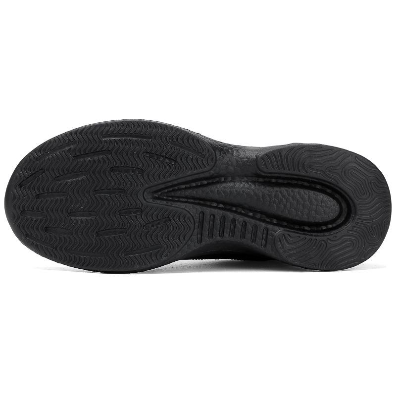 Shoes Spring and Autumn new all-black leather casual sports shoes lightweight waterproof and non-slip running travel shoes
