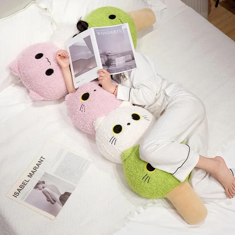 Stuffed Kitten Ball Plush Toys Cotton Big Size Colorful Cat Ball Doll Cozy Throw Pillow Kawaii Home Decor Lovely Gift To Girls