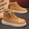 Men's Shoes 2026 New Outdoor Hiking Leisure Boots Men's Autumn and Winter Shoes Men's Trendy Shoes Thick Soled High Top Shoes