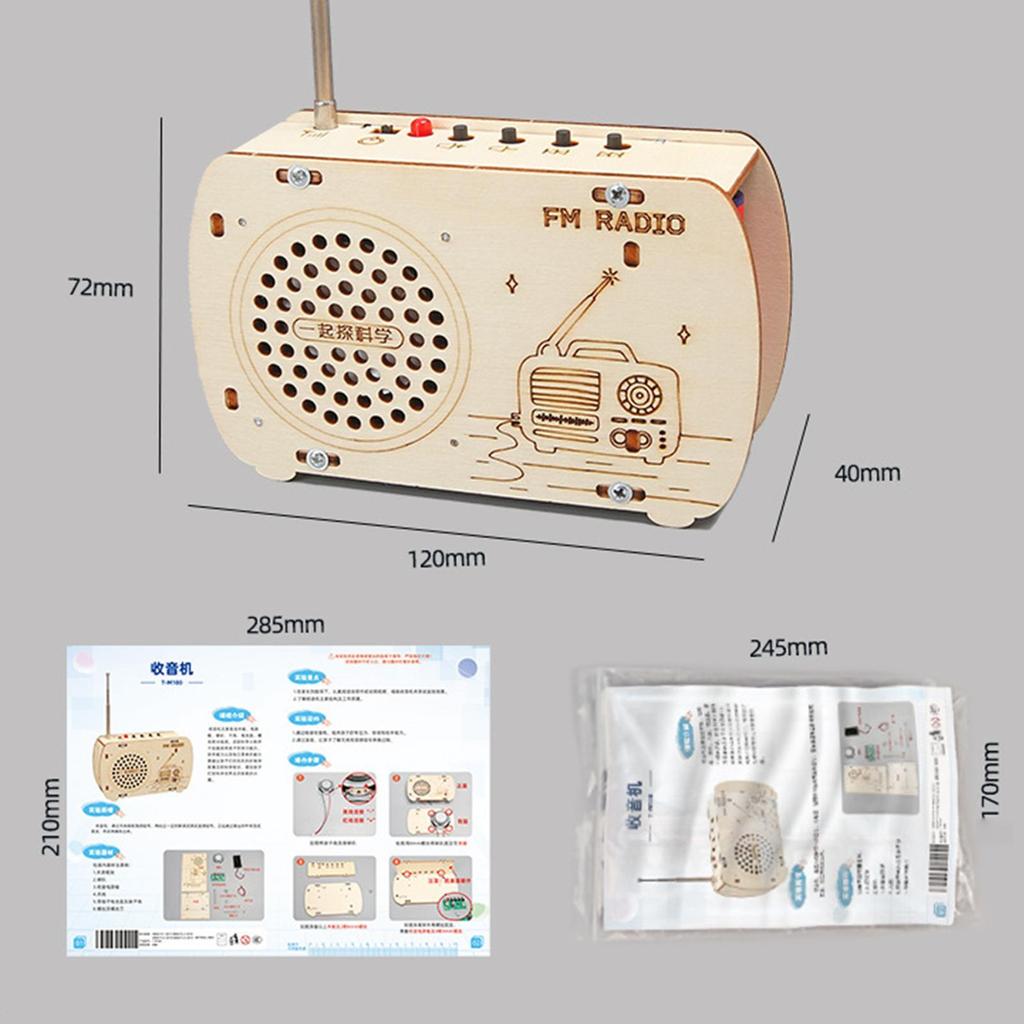DIY Radio Model Science Set Teaching Materials Unique Experiment Kits 3D Puzzle Toy Ages 6+