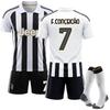 2026-27 Juventus Home #7 F.CONCEIÇÃO Sport Training Jersey Set with Socks Teens Kids Adults Football Kits